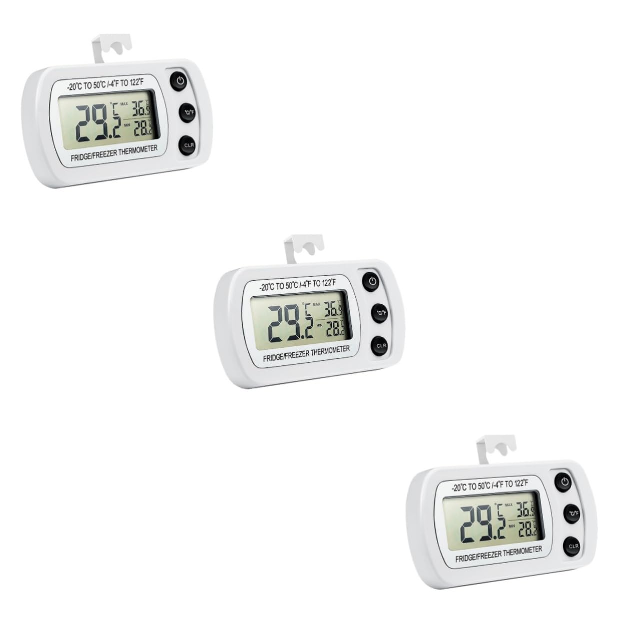 Amosfun 6 Piezas monitor de temperatura inalámbrico alarma refrigerador congelador digital frigorifico y congelador termometro para frigorifico sensor de temperatura termómetro congelador