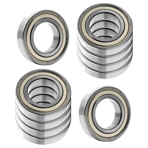 10 Stück 608 ZZ Kugellager 8 mm x 22 mm x 7 mm Vorgeschmiert Chromstahl und Doppelte Metalldichtung 608ZZ Rillenkugellager