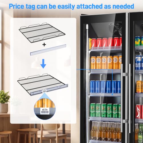 Image of 42.02cu.ft Commercial Beverage Refrigerator, Triple Glass Door