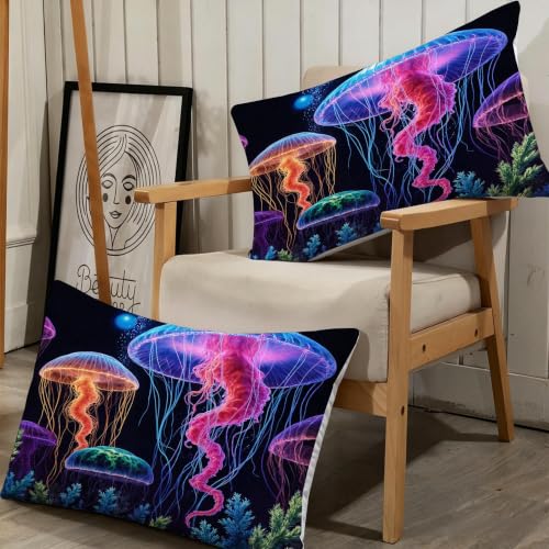 Parure de lit 220x240 méduse violette en microfibre douce et soyeuse - 5