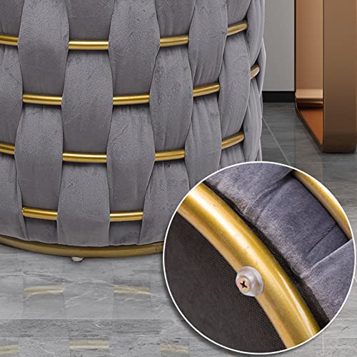 Pouf de rangement en velours de qualité supérieure pour chambre