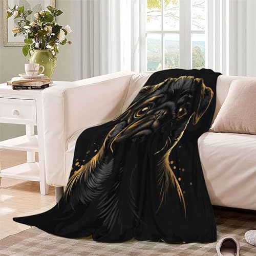 Couverture lit chiens impression 3D en flanelle super douce 150x200cm - 6