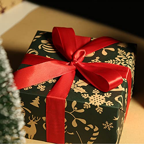 Myuren 1 Inch Red Satin Ribbon Double Face Solid Satin Ribbon For Gift Wrapping, Wedding, Party Decoration, Diy Hair Accessories, Sewing, Invitation Embellishments (50 Yards) #TOP5