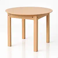 Mesinha Didática Redonda Infantil em MDF Cru – 65cm de Diâmetro, Segura e Funcional para Atividades e Refeições