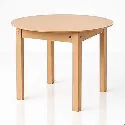 Mesinha Didática Redonda Infantil em MDF Cru – 65cm de Diâmetro, Segura e Funcional para Atividades e Refeições