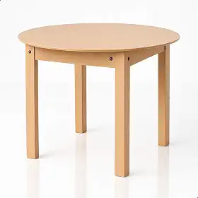 Mesinha Didática Redonda Infantil em MDF Cru – 65cm de Diâmetro, Segura e Funcional para Atividades e Refeições