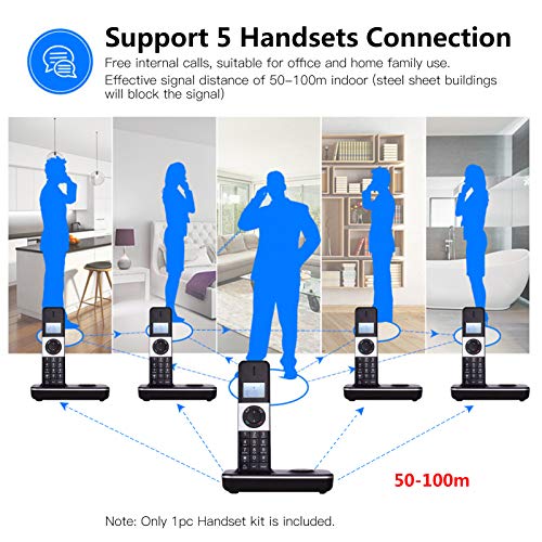 Téléphone fixe sans fil mains libres écran LCD et conférence à trois - 3