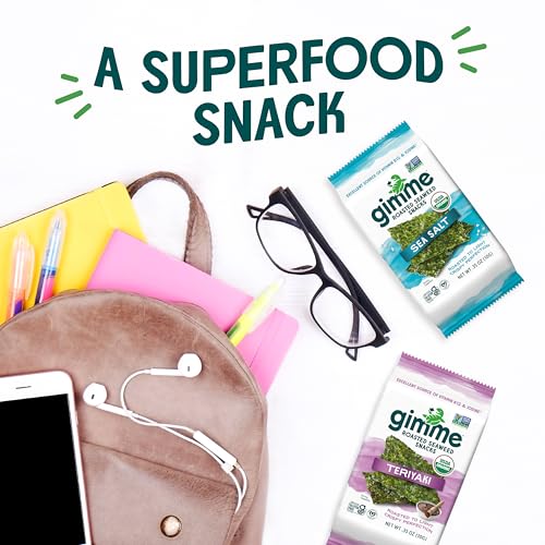 Gimme 6 CT Teriyaki Organic Roasted Seaweed Snacks, 5g, 0.17oz - image 9