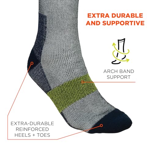 Image of Ergodyne N-Ferno 6494 Freezer Socks, Merino Wool Blend, Moisture Wicking, Cold Storage Work Gear