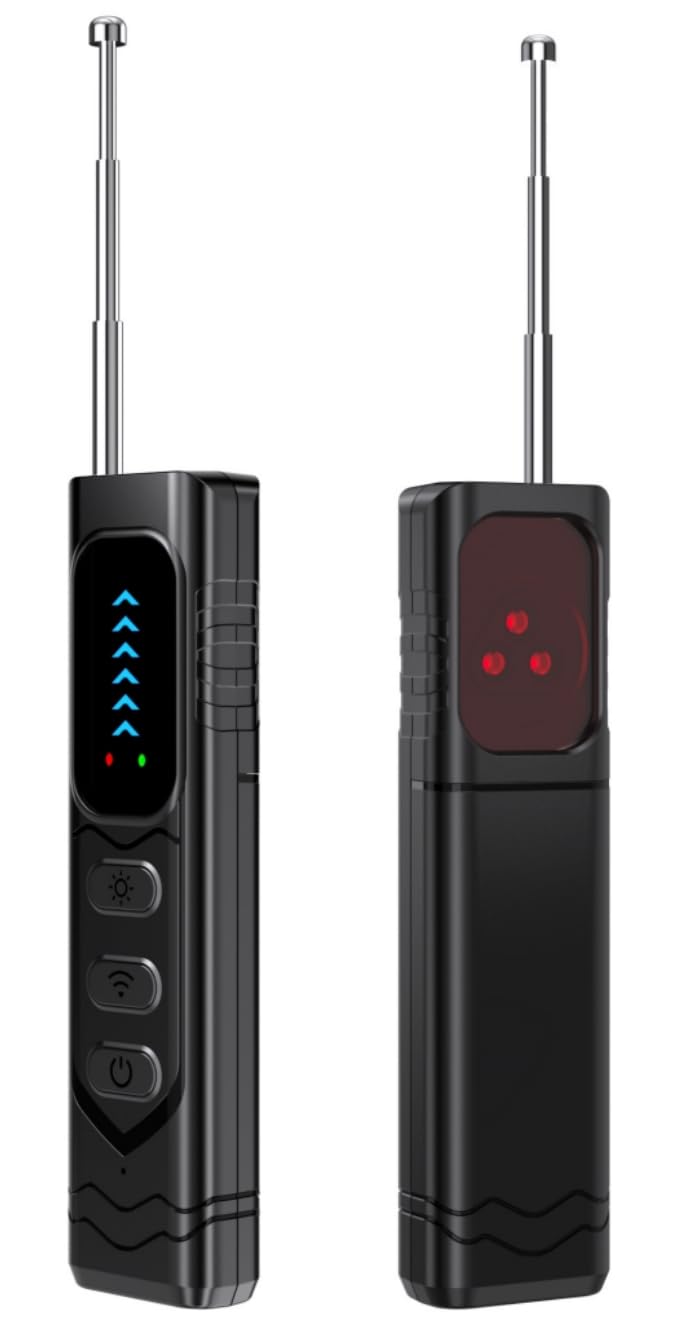 Détecteur de Caméra Cachée, Détecteur Anti-Espion, Détecteur de Bugs, GPS D'appareil Caché, Scanner de Signal sans Fil RF, Détecteur de Caméra pour Bureau, Hôtel, Maison, Alarme de Sécurité