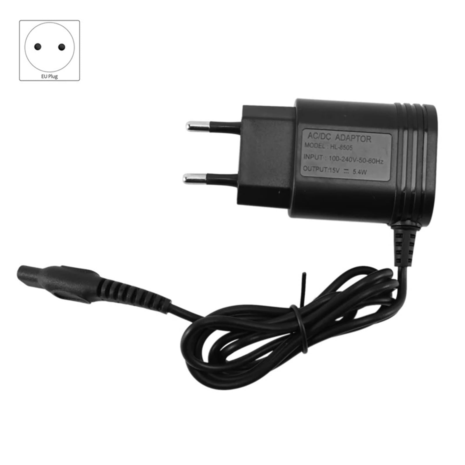 8X Rasoio For Presa A Muro UE Adattatore Di Alimentazione CA Caricabatterie For Adattatore For Rasoio Elettrico For HQ8505/6070/6075 (spina UE)