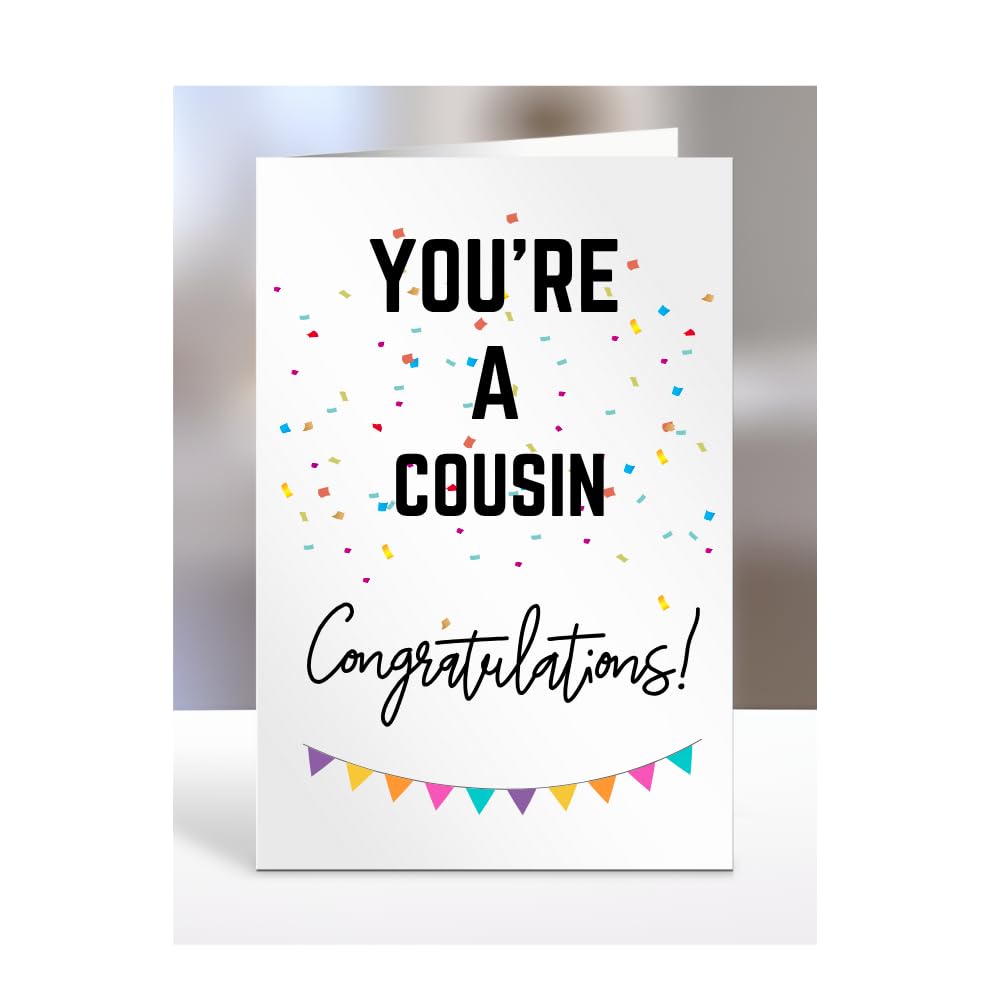 You're a Cousin card, gifts for men, women, him, her, female, male, presents for Christmas, new, congratulations, baby, you are, A5-173_63 โ image 1