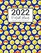 2022 12-Month Planner Weekly & Monthly: Smiley Emoji Pattern With Daily Goals and Meal Planner