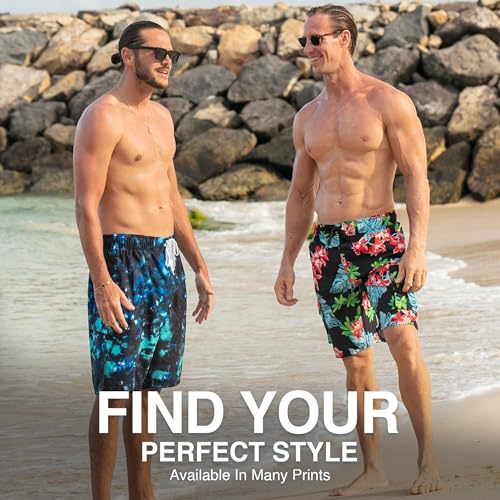 Image of Kanu Surf Men's Big Viper Extended Size Stripe Swim Trunk