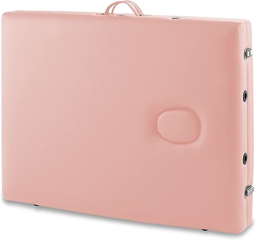 Miniatura 4 de Saloniture Mesa de masaje profesional portátil ligera biplegable con patas de aluminio, incluye reposacabezas, soporte facial, reposabrazos y funda