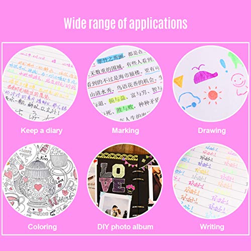 Adaskala 12 pcs Canetas de Gel de Conjunto Marcador de Caneta Neutra para Escrever Marcação Desenho