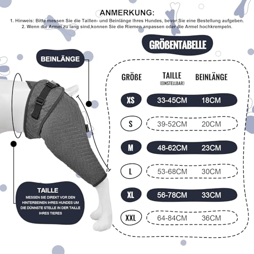 Arblina Hundebody Nach OP, Hundebody für Hinterbeine, Postoperativ Recovery-Anzug für Männliche & Weibliche Hunde, Leckschutz Hund für Kleine/Mittlere/Große Hunde