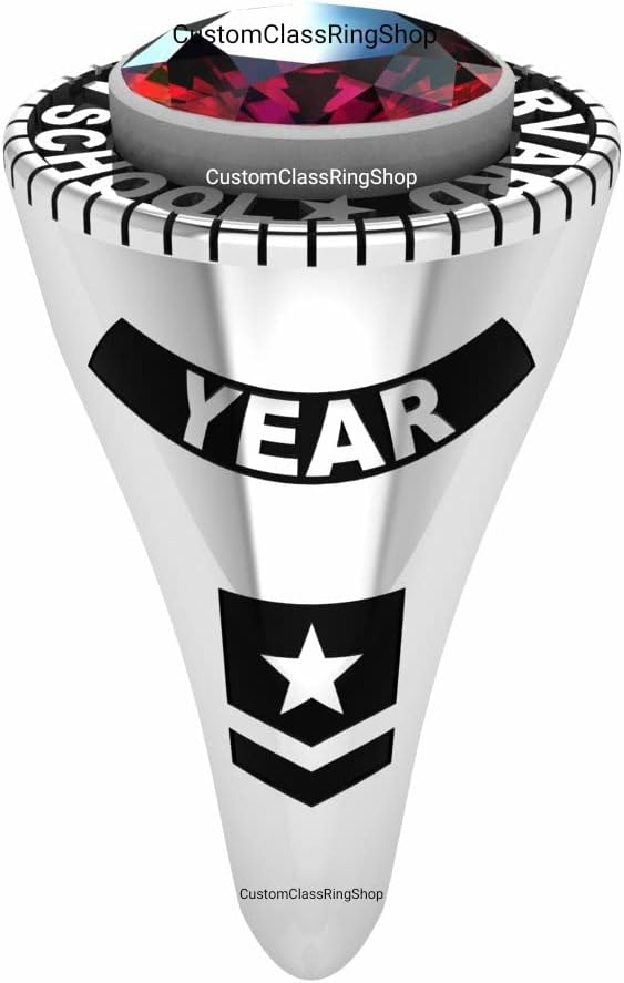 Customized Sterling Silver Girl Women oval Class Ring High School College University 2024 2025 senior junior nombre Custom Graduation Gift Her Fully Personalized
