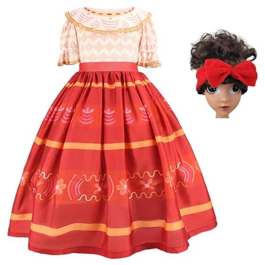 LCXYYY Dolores Disfraz Niña Cosplay Mirabel Madrigal Familia Dolores Vestido de Bailarina Dress Up Halloween Navidad Carnaval Princesa Cumpleaños Fiesta Fancy Vestido de Baile, 3-10 años