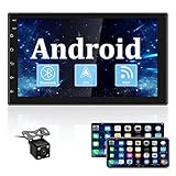 【Función Bluetooth y espejo】 Micrófono incorporado, admite llamadas con manos libres, descarga de registros de llamadas / agenda telefónica, transmisión de música en audio. Admite enlace espejo de Android / IOS (para Android 8.0 y anteriores, para iPhone X y anteriores) puede ver el video en el estéreo después de la conexión