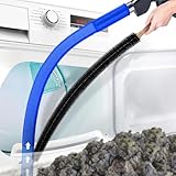 PetOde 2 Pieces Dryer Vent Cleaner Kit Compatible with Most Vacuum Cleaner, Dryer Lint Brush and Vacuum Hose Attachment, Quickly Lint Remover, Deep Blue