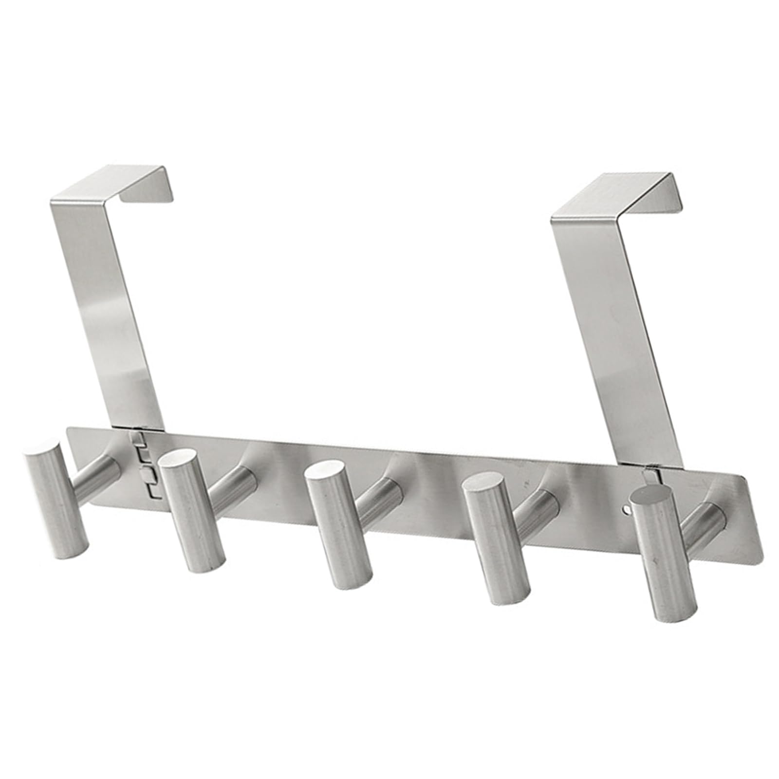 Hsyzygian Space Saving 5 Hook Over Door Organizers Sturdy Stainless Steel Towel Hooks Hanger for Home Offices and Dorm Use T Shape Door Hooks