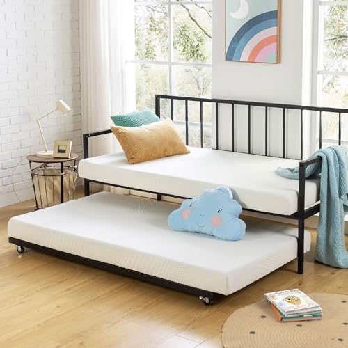 Image of Best Price Mattress 5 Inch Twin Mattress, Green Tea Memory Foam Mattress for Kids and Adults, Bunk Bed, Trundle, Day Bed Compatible, Medium Firm Mattress, Bed-in-A-Box