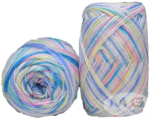 Image of Ganga G-Ball Blue Lily (400 gm) Wool Ball Hand Knitting Wool /Art Craft Soft Fingering Crochet Hook Yarn, Needle Knitting Yarn Thread Dyed RC