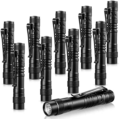 10 Pieces Mini Small Led Flashlight Handheld Pen Light Flashlight With Clip Led Pen Pocket Light Torch For Camping Outdoor Emergency Diary Lighting (3.5 Inches) #TOP2