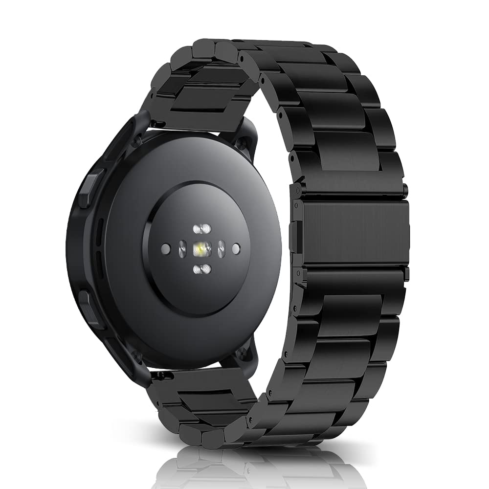 22 mm Metal Correa para Amazfit Active Max/T-Rex 3 Pro 48mm/Balance 2/Balance/Bip 6/Bip 5/5 Unity, Inoxidable Pulseras de Repuesto para Amazfit GTR 4/GTR 3/3 Pro/2e/2eSIM