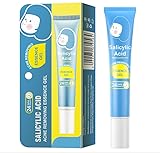 Salicylic Acid Acne Treatment Gel 0.5%, Gentle Daily Face Gel for Sensitive Skin, Oil-Free Hydrating Formula with Hyaluronic Acid & Aloe Vera, 12356