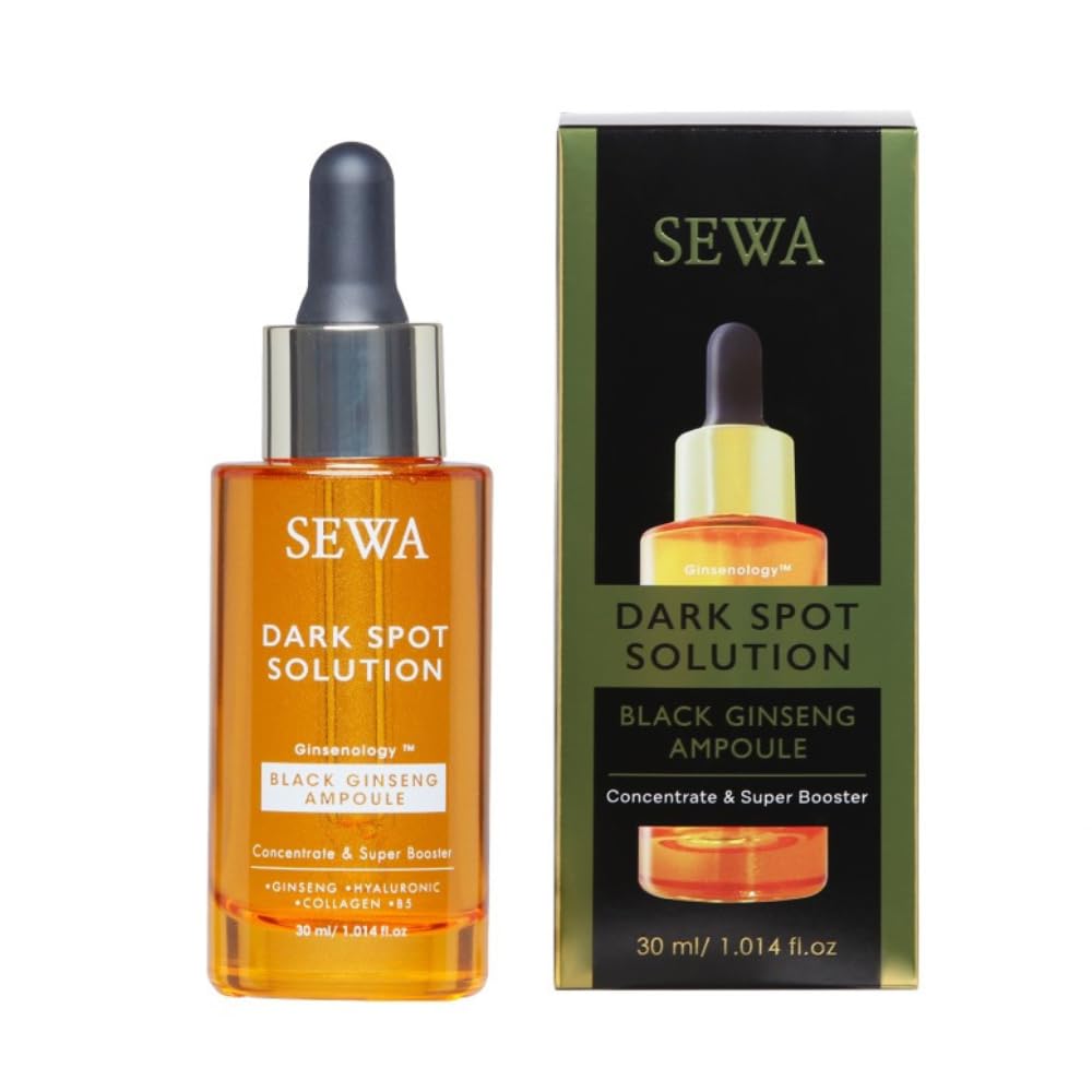 sewaa Dark Spot Solution Black Ginseng Ampoule Concentrate & Super Booster Malasma Treatment, 1.01 Fl Oz,1Pcs 30ml.
