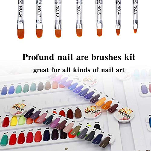 15Pcs Acrylic Nail Brush Set,7 Gel Nail Art Brushes and 5 Double Ended Nail Dotting Pen,2 Finger Toe Separators,Soft Kabuki Brush For Nail Painting With Box,Acrylic Brushes for Nail Salon Home