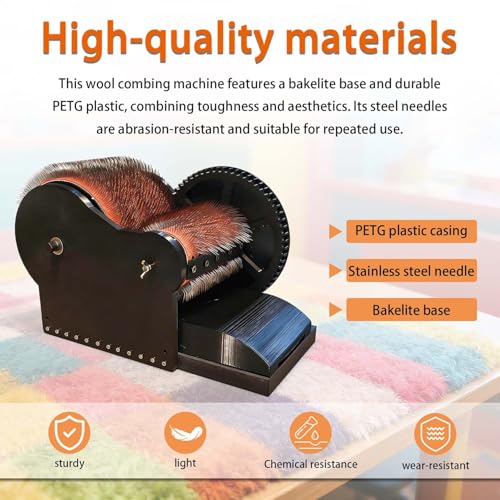 Cardeuse en laine à vitesse réglable pour mélange rapide