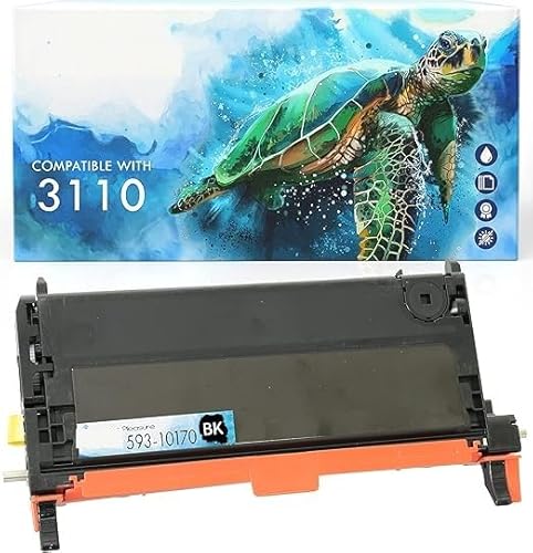 Genérico ELS CONSUMIBLES Compatible 3110/3115 Cartucho de tóner para DELL 3110cn, 3115cn - Negro, Alta Capacidad ✅