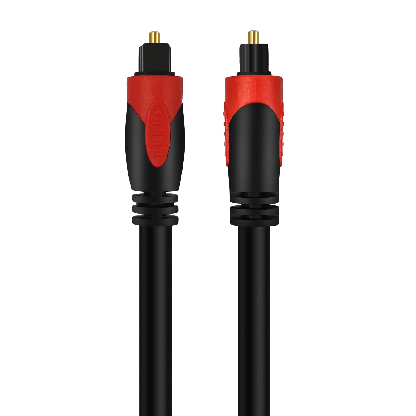 OLKIEQZ Optical Audio Cable 3 FT, Digital Audio Fiber Optic Cable Toslink, Flexible Jacket, Compatible with Home Theater, Sound Bar,
