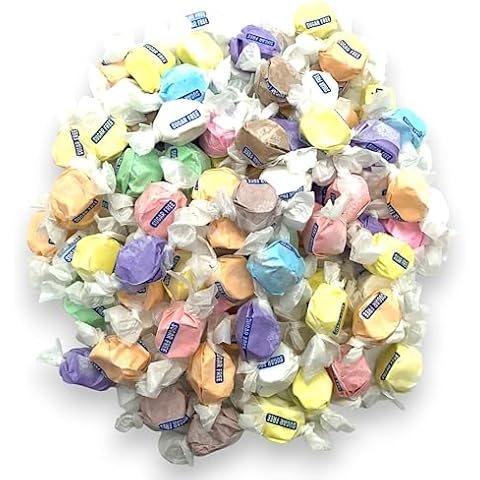 Klub Bulk Sugar Free Salt Water Taffy-Keto Friendly- Premium Quality 1.5 lbs, Delicious Taste Individually Wrapped Sugar Free Taffy-Ideal Diabetic & Gluten Free(24 oz) Cover