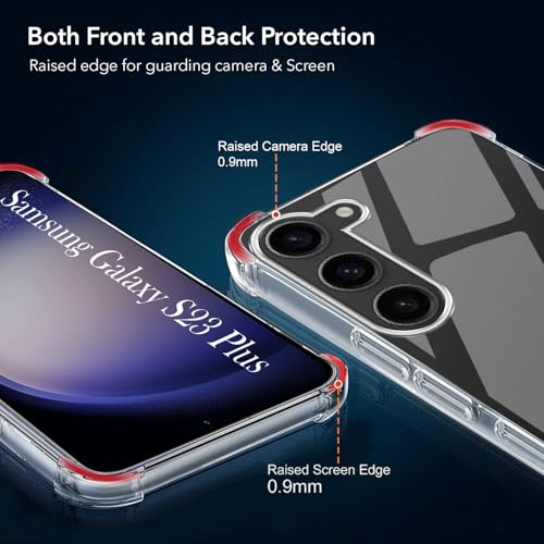 Image of Jkobi Back Cover for Samsung Galaxy S23 Plus 5G (Shockproof Crystal Clear Anti Yellow Case | Drop & Camera Protection | Hard Polycarbonate)