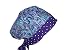 Surgical Scrub Hat Cap Blue Teal Purple Paisley Pixie Dots