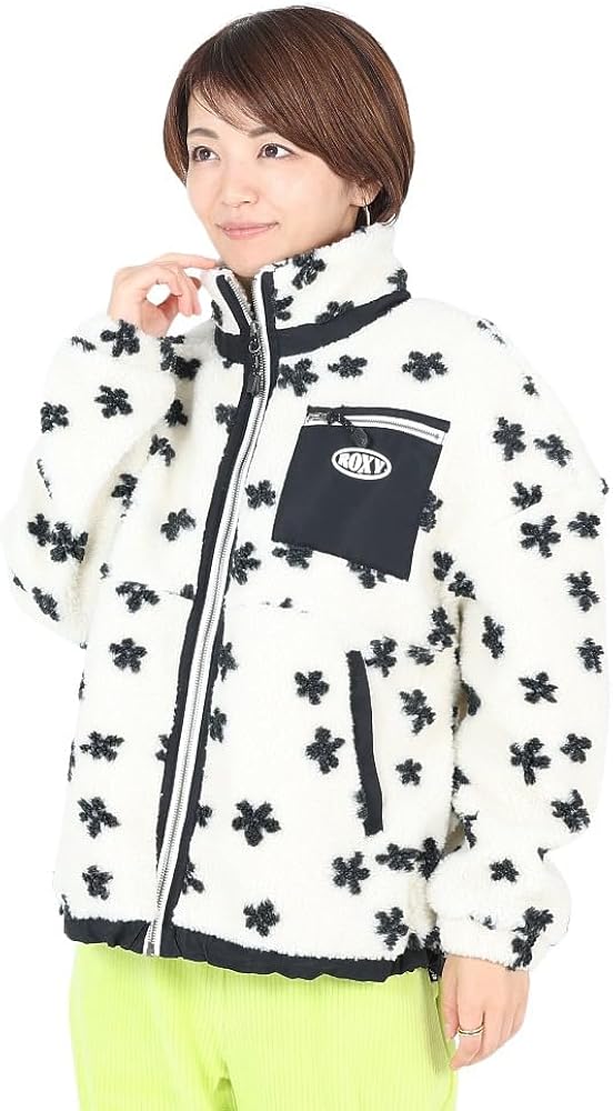 Amazon | [ロキシー] RJK234008ジャガード花柄ボアジャケット | コート