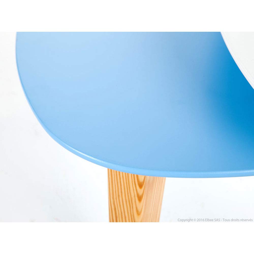 Demeyere STONE set de 2 tables basses coloris blanc et bleu, pin, 60x60x28 cm