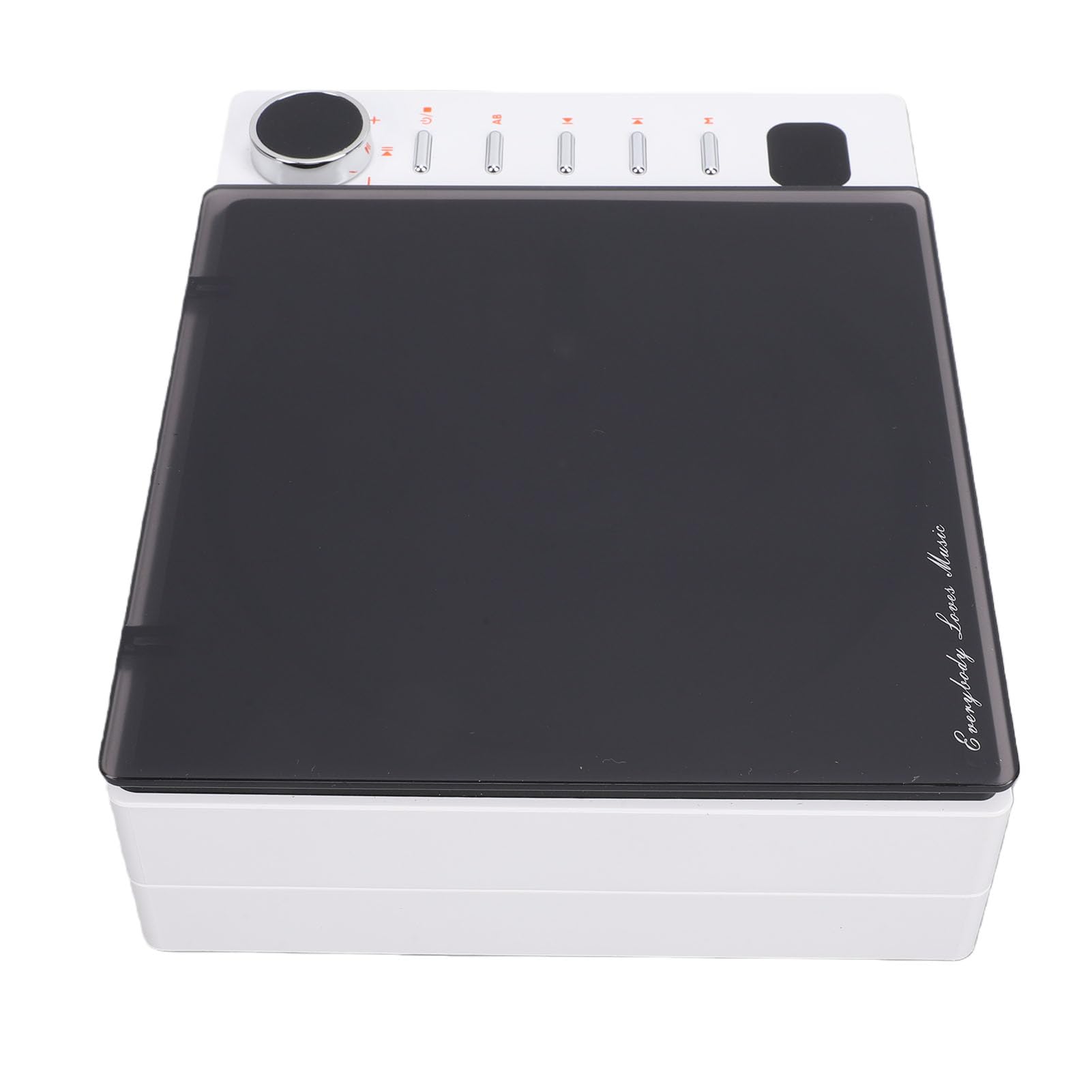 Fabater Reproductor de Música CD Bluetooth con Control Remoto para Oficina en Casa o Relajación, Diseño Compacto de ABS y Aleación de Aluminio (White)