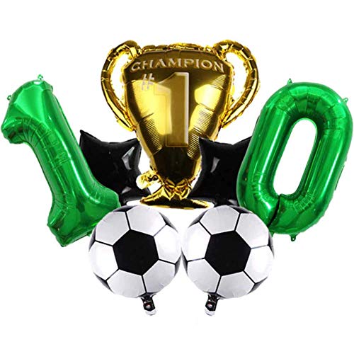 DIWULI Balões de aniversário futebol 10 anos - decoração