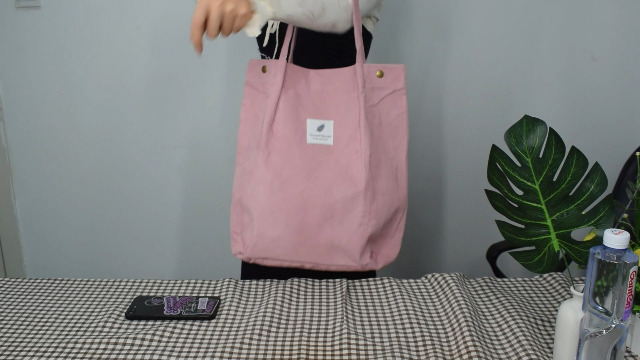 Bolso Tote de pana con gran capacidad y estilo casual miniatura 7