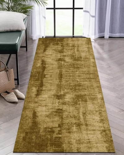 Tapis de couloir long format 90x450cm au design abstrait élégant