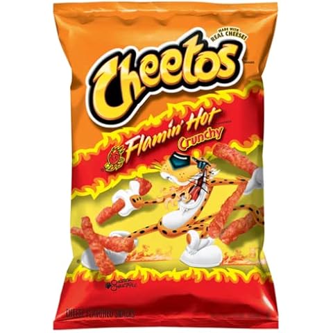 American Cheetos Flamin Hot Crunchy 8oz - 226g - (Pack of 1) - Original American - Party Snack - Extreme Hot Challenge - BIG PACK - BY BLISSIFY Cover