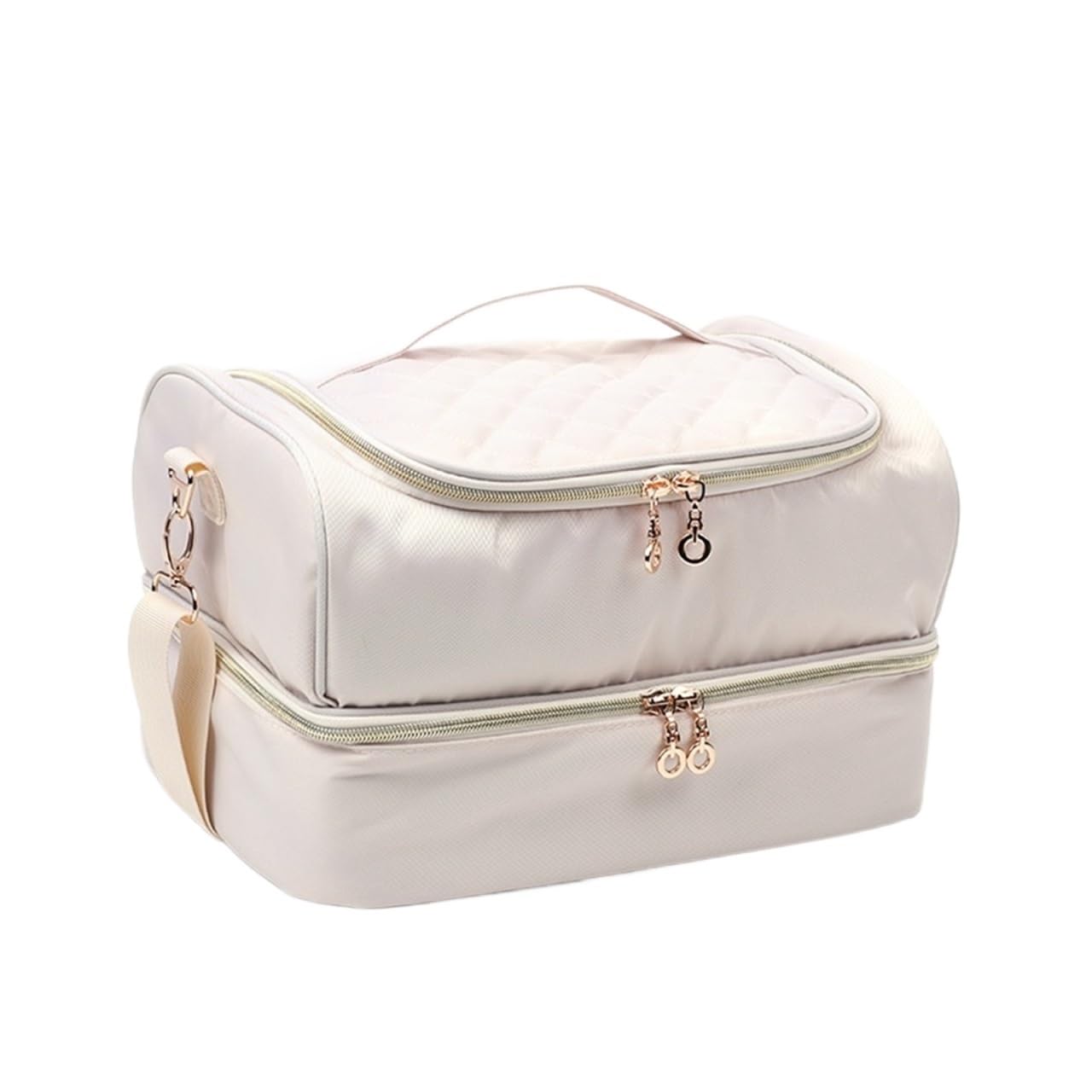 Lakiery Paznokci Przenośne Etui Na Lakier Do Paznokci, 2 Warstwy, Górna Przegródka Akcesoria Organizer Zaopatrzenie(White)
