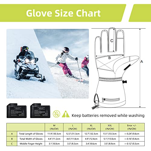 Riomza Heated Gloves For Women Men - Electric Usb Rechargeable Heated Motorcycle Cycling Gloves Touchscreen Heating Work Gloves Winter Ski Hand Warmer Heating Gloves #TOP5