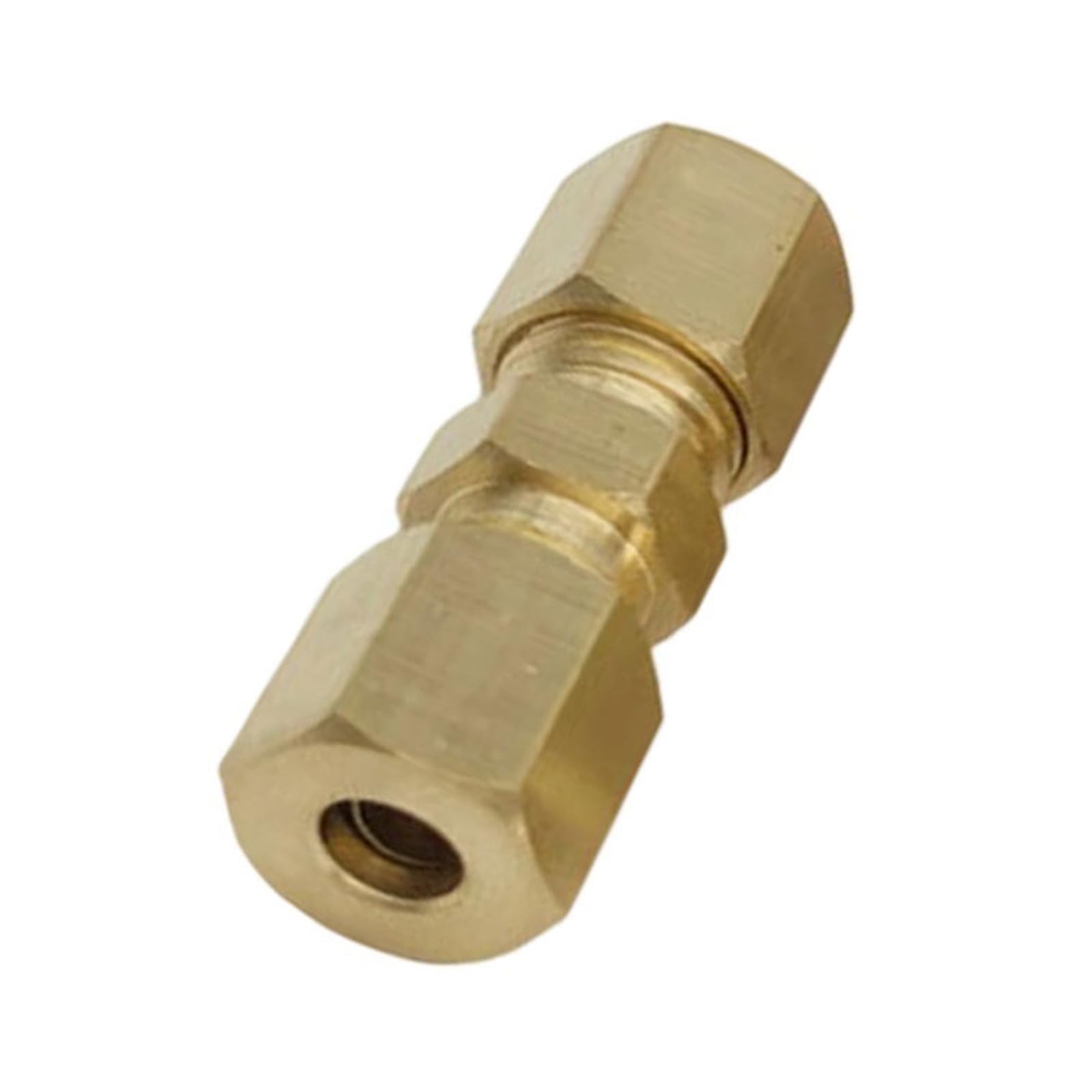 Brass 3/16 Brake Line Connector, Corrosion-Resistant Leakproof Seal for Automotive Repairs High-Pressure Brass Coupling for Automotive Repairs