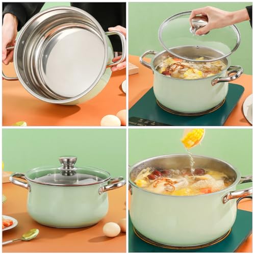 Casserole acier inoxydable haut de gamme à double poignées pour cuisson induction